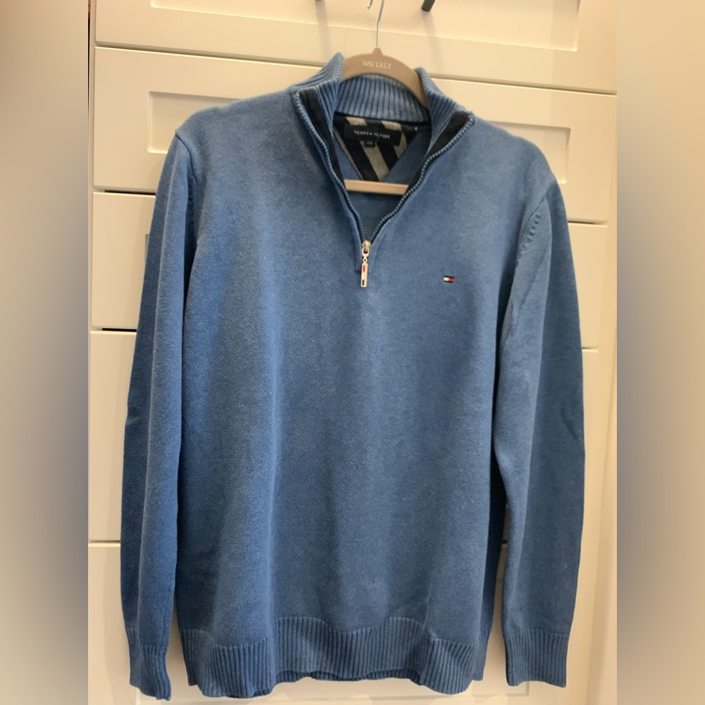 Tommy Hilfiger Mens 1/4 Zip Mockneck Sweatshirt